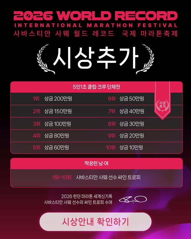 사바스티안 사웨 초청기념 월드레코드 마라톤축제 -  마라톤 대회